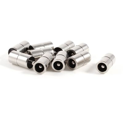 Aexit 10 Pcs Distribution electrical PC 5.5mm x 2.1mm x 17mm Soldering Female DC Power Jack Connector