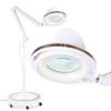 Brightech LightView Pro Magnifying Glass with Light and Stand, Magnifying Floor Lamp with a 6-Wheel Rolling Base for Facials, Lash Estheticians, Dimmable LED Work Light for Sewing, Crafts view 1