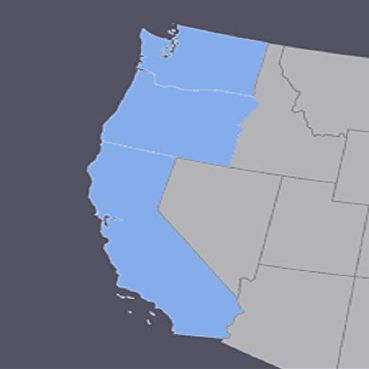 TOPO GPS Map for Garmin US Pacific States CA WA OR