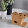 Bamboo Docking Station- Wooden Docking Station- Personalized Gifts- Smart Watch Charging Station- Phone Night Stand - Compatible with Apple Watch view 3