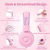 POWMEE M1 Kids Headphones Wired Headphone for Kids,Foldable Adjustable Stereo Tangle-Free,3.5MM Jack Wire Cord On-Ear Headphone for Children (Pink) view 2