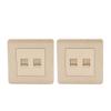 Aexit 2pcs 86mmx86mm Distribution electrical RJ45 Internet Connector to Telephone Socket Wall Outlet Plate view 1