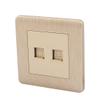 Aexit 2pcs 86mmx86mm Distribution electrical RJ45 Internet Connector to Telephone Socket Wall Outlet Plate view 2