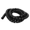 Aexit 20mm Dia Electrical equipment Flexible Spiral Tube Cable Wire Wrap Black 1.5 Meters Long with Clip view 1