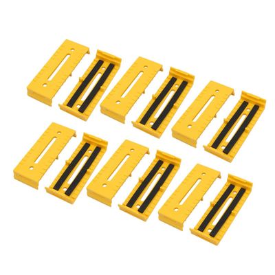 Aexit 12 Pcs Transmission Plastic 110mmx40mmx17mm Cable Holder Wire Organizer Yellow for Office