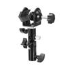 Aexit Black 180 Lighting fixtures and controls Degrees Adjustable E Type Bracket Studio Holder w U-type Clip view 2