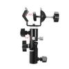 Aexit Black 180 Lighting fixtures and controls Degrees Adjustable E Type Bracket Studio Holder w U-type Clip view 3