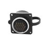 Aexit XA28 AC Distribution electrical 400V 5A 24 Terminals Female Aviation Connector Joint w Rubber Cover view 2