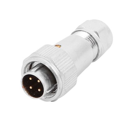 Aexit XA12 AC Distribution electrical 200V 5A 4 Terminals Metal Male Aviation Connector Joint