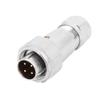 Aexit XA12 AC Distribution electrical 200V 5A 4 Terminals Metal Male Aviation Connector Joint view 1