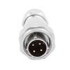 Aexit XA12 AC Distribution electrical 200V 5A 4 Terminals Metal Male Aviation Connector Joint view 2