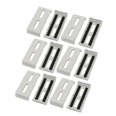 Aexit 12 Pcs Transmission Plastic 95mmx40mmx21mm Cable Line Holder Wire Organizer Grey for Office