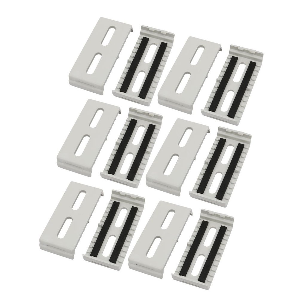 Aexit 12 Pcs Transmission Plastic 95mmx40mmx21mm Cable Line Holder Wire Organizer Grey for Office