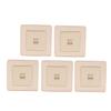Aexit One Port Distribution electrical Telephone Socket Outlet Wall Plate Green Golden Tone RJ11 86mmx86mm 5Pcs view 1