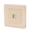 Aexit One Port Distribution electrical Telephone Socket Outlet Wall Plate Green Golden Tone RJ11 86mmx86mm 5Pcs view 2