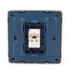 Aexit One Port Distribution electrical Telephone Socket Outlet Wall Plate Green Golden Tone RJ11 86mmx86mm 5Pcs view 3