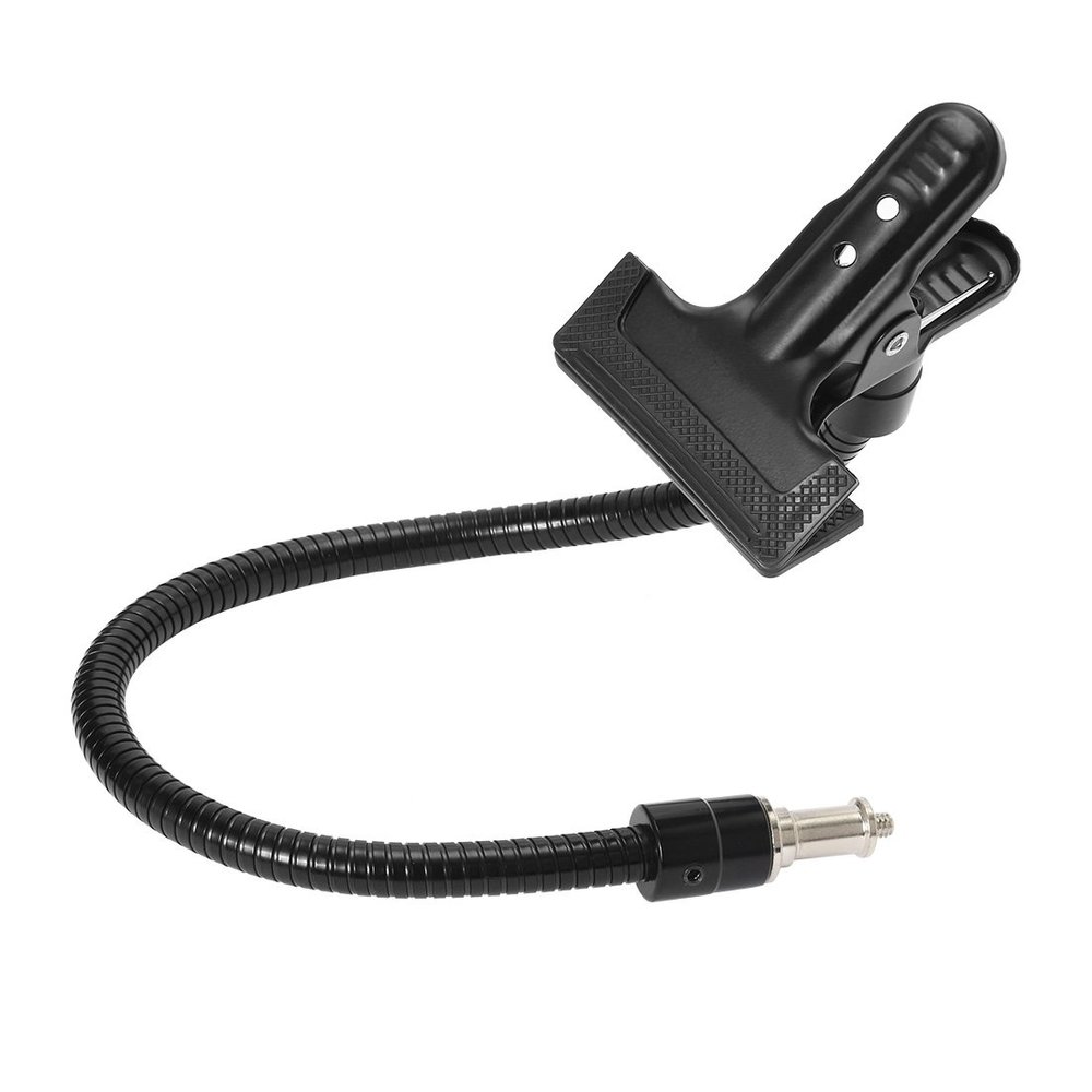 Aexit 50cm/20inch Length Lighting fixtures and controls Gooseneck Camera Mount 6mm Thread Flash Shoe Mount + Clamp