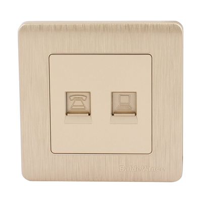 Aexit 86mmx86mm RJ45 Distribution electrical Internet Connector to Telephone Socket Wall Outlet Plate