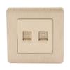 Aexit 86mmx86mm RJ45 Distribution electrical Internet Connector to Telephone Socket Wall Outlet Plate view 1