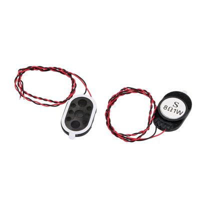 Aexit 2 Pcs Electronic security 4mm x 15mm x 24mm Oval 8 Ohm 1W Dual Wire Mini Audio Media Stereo Speaker