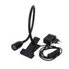 Aexit EU Plug Lighting fixtures and controls 1W 60 Degree Beam Angle 50cm Arm Cool White LED Clip Desk Lamp Black view 1