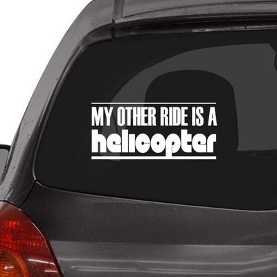 Custom Brother - My Other Ride is A Helicopter Car Laptop Wall Sticker m13