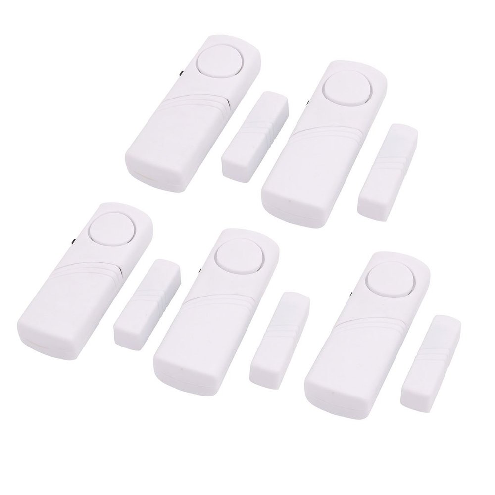 Aexit 5Pcs Door Electronic security Window Contact Magnetic Reed Switch Alarm Home Security System White
