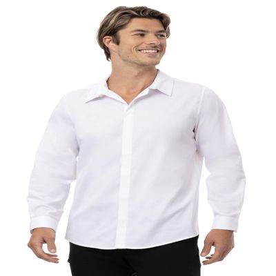 Chef Works Men's Premium Formal Dress Shirt, White, Large