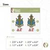 Desert Cactus Delta Gamma Sticker Letter 2 Pack DG DeeGee Decal Greek for Window Laptop Computer Car (Crest Sticker) view 2