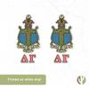 Desert Cactus Delta Gamma Sticker Letter 2 Pack DG DeeGee Decal Greek for Window Laptop Computer Car (Crest Sticker) view 4