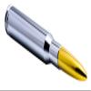 VMS Racing 50 Cal Caliber Chrome 24 KT Carat Gold TIP Bullet Antenna in Heavy Gauge CNC Machined Billet Aluminum Short Compatible with GMC Sierra 1500 2500 3500 07-19 view 2