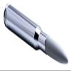 VMS RACING 50 Cal Caliber CHROME WHITE TIP BULLET ANTENNA in Heavy Gauge CNC Machined Billet Aluminum Short Compatible with Nissan Frontier 97-19 1997-2020 view 2