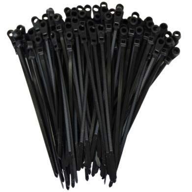 100-2000 Mounting Hole Zip Ties Nylon Nail Screw Wire Cable Black (4" - 15") (500, 15" 120lb)