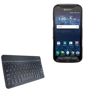 BoxWave Keyboard Compatible with Kyocera DuraForce Pro - SlimKeys Bluetooth Keyboard, Portable Thin with Chiclet-Style Keys - Jet Black