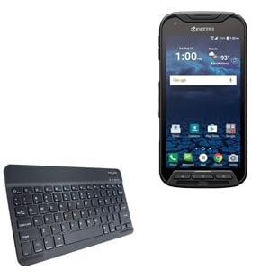BoxWave Keyboard Compatible with Kyocera DuraForce Pro - SlimKeys Bluetooth Keyboard, Portable Thin with Chiclet-Style Keys - Jet Black