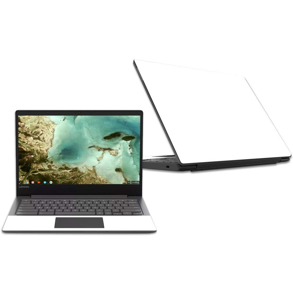 MightySkins Skin Compatible with Lenovo Chromebook S330 (2018) - Solid White | Protective, Durable, and Unique Vinyl Decal wrap Cover | Easy to Apply, Remove, and Change Styles | Made in The USA