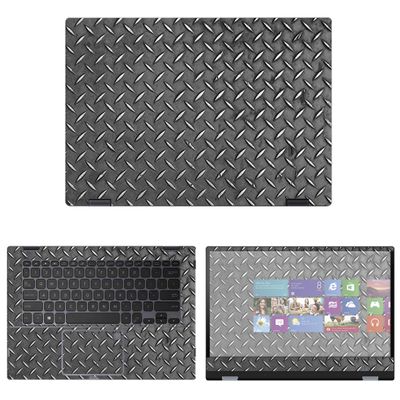 Decalrus - Protective Decal Metal Skin Sticker for Asus VivoBook Flip 14 TP412UA (14" Screen) case Cover wrap ASvivobkFlip14_tp412ua-14