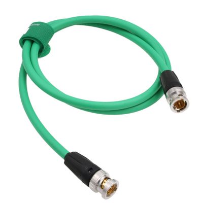 HangTon 12G 4K Raw SDI Coaxial Video Cable BNC to BNC Canare LV-61S 75 ohm for Camera Monitor Flexible Shielded 80cm Green