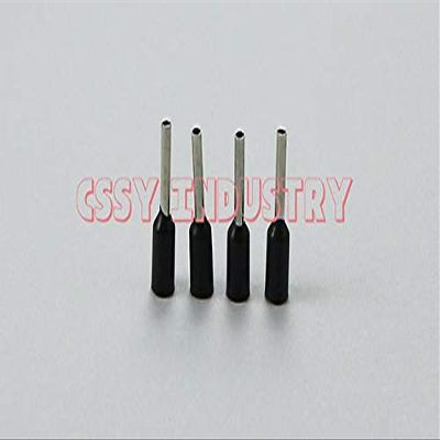 Davitu 2017 1000pcs/lot E10-12 Bootlace cooper Ferrules kit Wire Crimp Connector Insulated Cord Pin End Terminal 8 color - (Color: black 1000pcs)