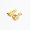 Davitu 100 pcs 6.3mm Female Crimp Terminal Connector Gold Brass Car Speaker Electric Wire Connectors pins Set view 2