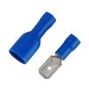Davitu 100pcs Spade Blade Crimp Terminals Connector Blue Male with Female Insulated Wire Cable Connectors Set 15A view 2
