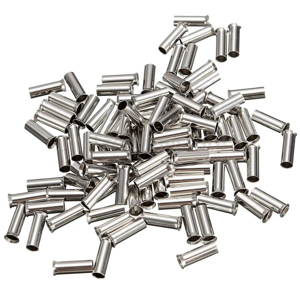Davitu 100pcs Ferrules Kits Cable Housing End Non-Insulated Wire Strip Copper Connectors 0.5mm-16mm2 - (Pins: 4 mm2)