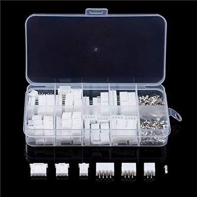 Davitu 60 Set White JXT-XH Jumper Pin Wire Connector Header Socket 2.54mm Housing Terminals 2-4 Pins