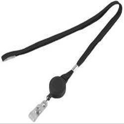 Flat Neck Cord and Reel, Black