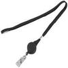Flat Neck Cord and Reel, Black view 1