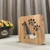 WALKKING WAYS Creative Wood Lamp, LED Night Light/3D Wood Carving Dog Pattern USB Portative Mood Lamp for Bedroom Living Room Nightstand view 2