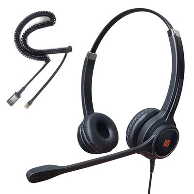 IPD IPH-255 Phone Headset with Noise Cancelling Microphone for Office and Call Center -Compatible with Cisco landline Phones -7800/7900/8800/6945 Series, Interquartz and Altigen landline Phones