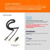 IPD IPH-255 Phone Headset with Noise Cancelling Microphone for Office and Call Center -Compatible with Cisco landline Phones -7800/7900/8800/6945 Series, Interquartz and Altigen landline Phones view 2