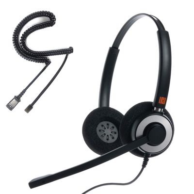 IPD IPH-165 Phone Headset with Noise Cancelling Microhone for Office and Call Center- Comapatible with Polycom VVX,Aastra,Avaya Digital, Nortel, Samsung,Mitel landline Phones