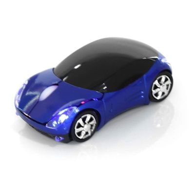 ASHATA 2.4G Car Mouse with USB Reciver 1600DPI Optical Mouse for PC Computer Laptop Tablet, High Cute Mouse for XP/Win7/ME/2000/for OS (Blue)